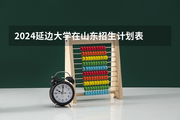 2024延边大学在山东招生计划表