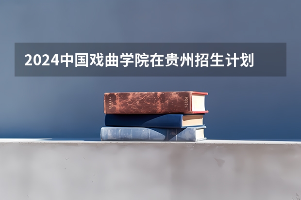 2024中国戏曲学院在贵州招生计划