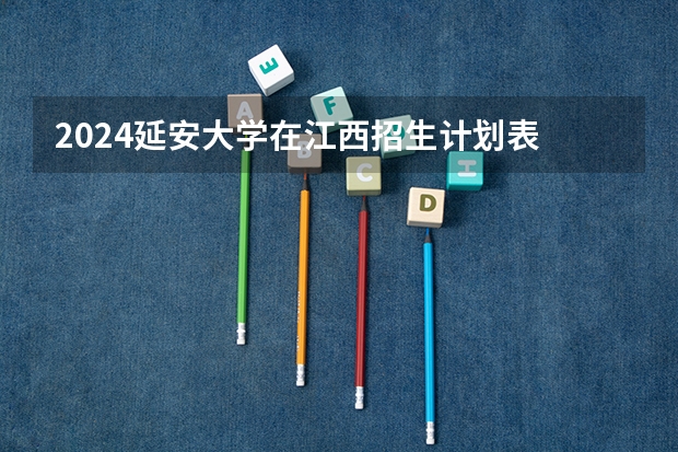 2024延安大学在江西招生计划表