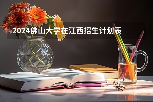 2024佛山大学在江西招生计划表