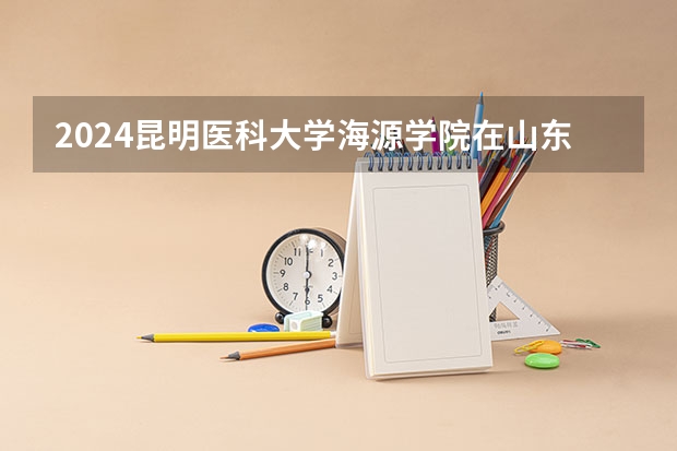 2024昆明医科大学海源学院在山东招生计划表