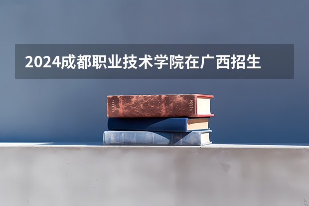 2024成都职业技术学院在广西招生计划