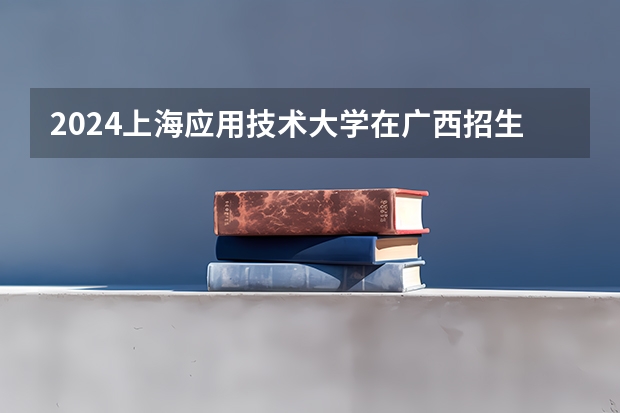 2024上海应用技术大学在广西招生计划