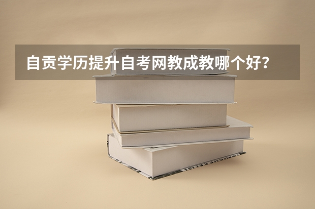 自贡学历提升自考网教成教哪个好？