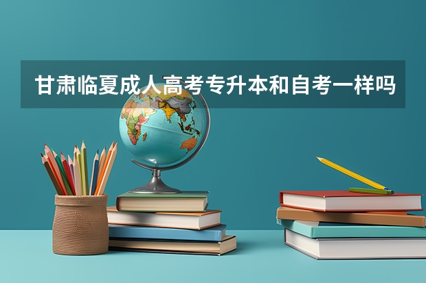 甘肃临夏成人高考专升本和自考一样吗？