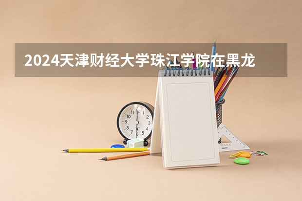 2024天津财经大学珠江学院在黑龙江招生计划