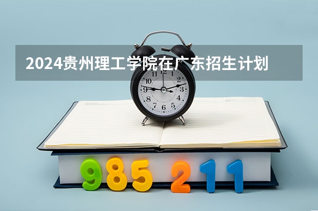 2024贵州理工学院在广东招生计划