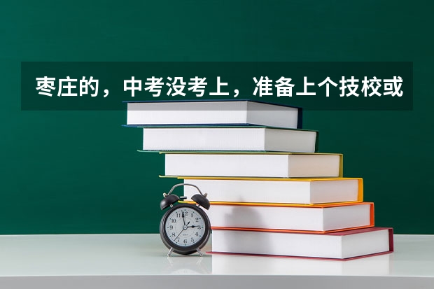 枣庄的，中考没考上，准备上个技校或者职高，大家有什么可以推荐的吗，不要私立的