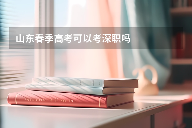 山东春季高考可以考深职吗