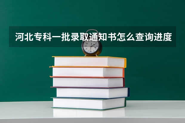 河北专科一批录取通知书怎么查询进度