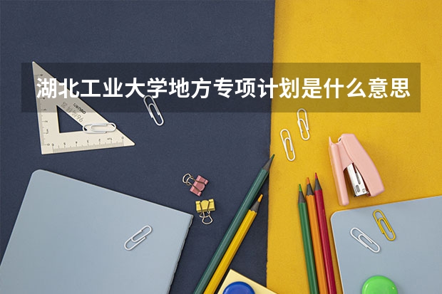 湖北工业大学地方专项计划是什么意思