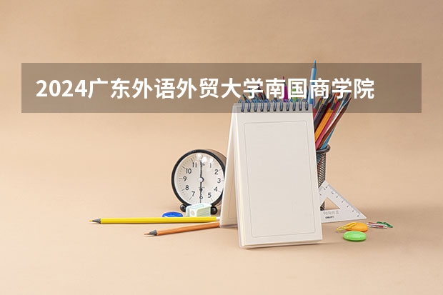 2024广东外语外贸大学南国商学院在云南招生计划