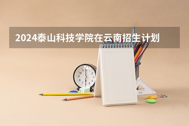 2024泰山科技学院在云南招生计划