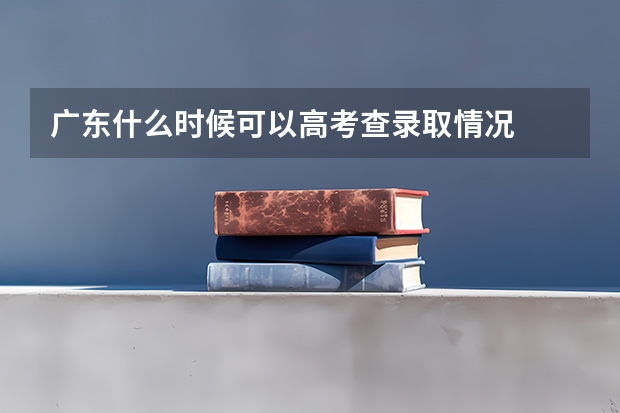 广东什么时候可以高考查录取情况