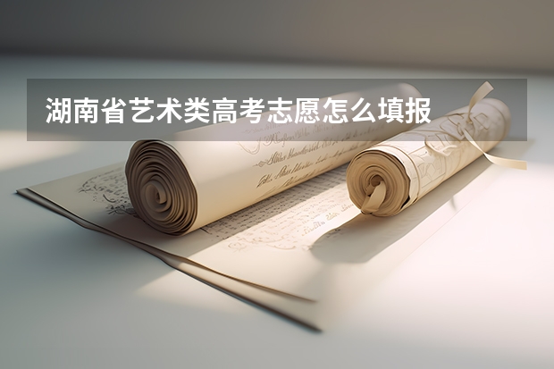 湖南省艺术类高考志愿怎么填报