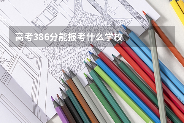 高考386分能报考什么学校