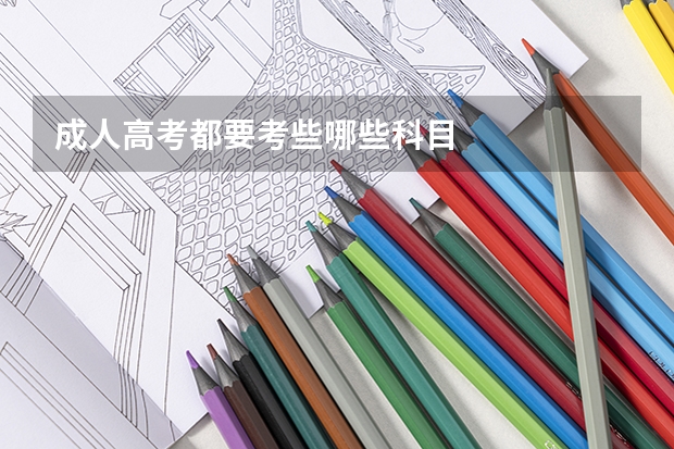 成人高考都要考些哪些科目