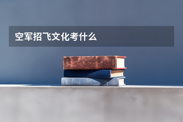 空军招飞文化考什么