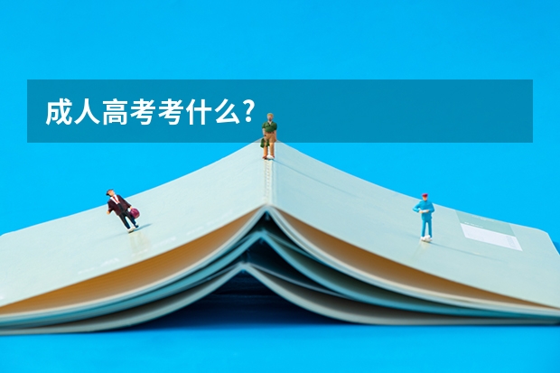 成人高考考什么?