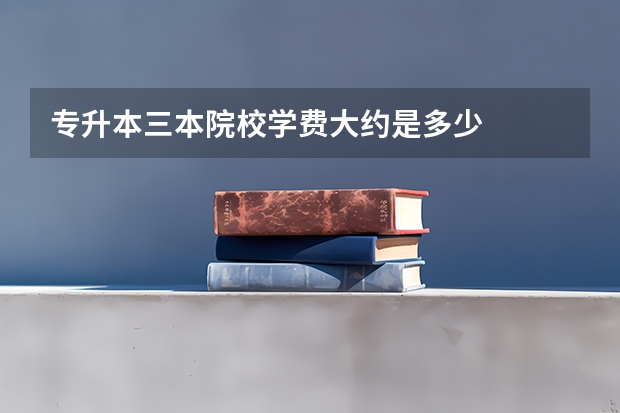 专升本三本院校学费大约是多少