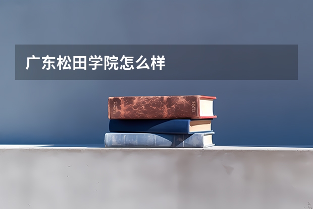 广东松田学院怎么样