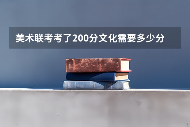 美术联考考了200分文化需要多少分可以上二本？
