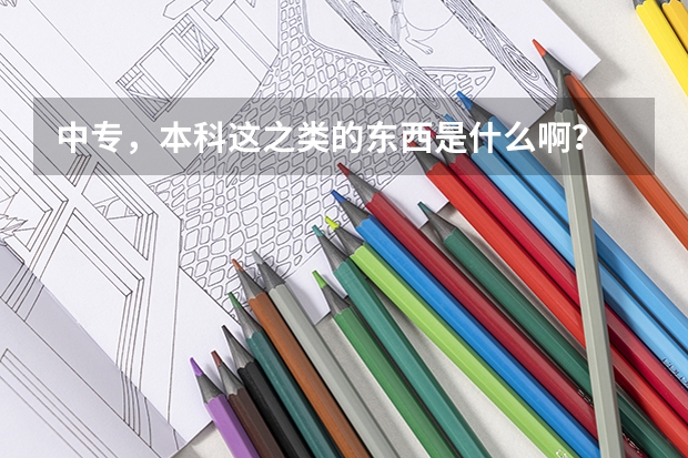 中专,本科这之类的东西是什么啊?