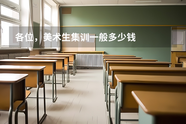 各位，美术生集训一般多少钱