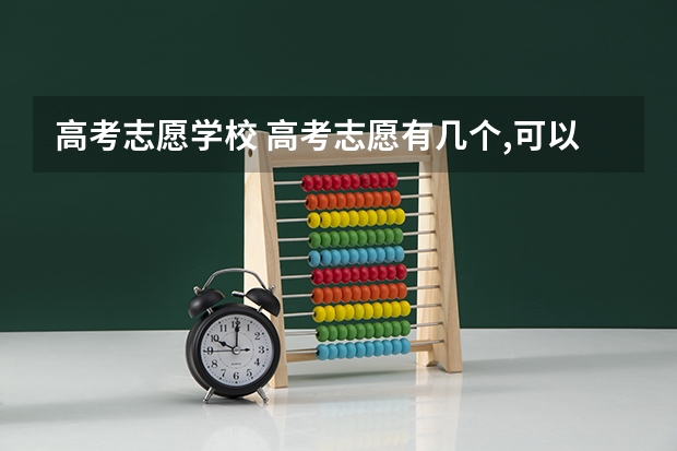 高考志愿学校 高考志愿有几个,可以填几个学校