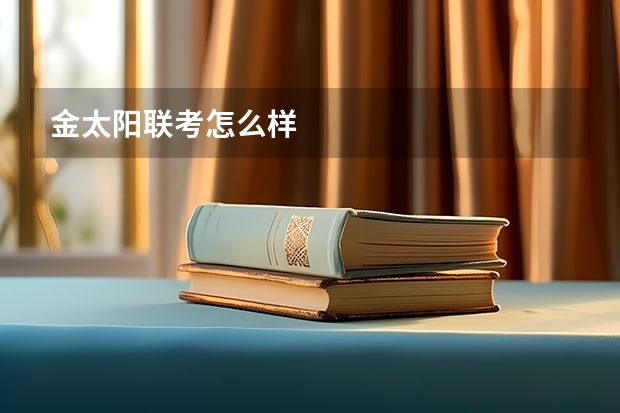 金太阳联考怎么样