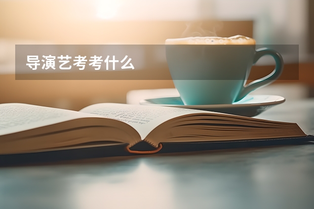 导演艺考考什么
