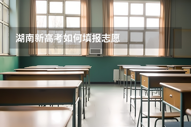 湖南新高考如何填报志愿
