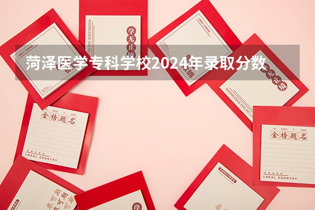 菏泽医学专科学校2024年录取分数线汇总