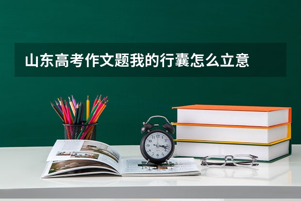 山东高考作文题我的行囊怎么立意